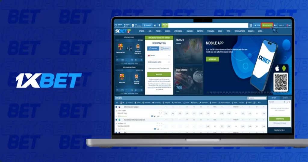 1xBet Registering an Account on APP